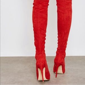 Steve Madden Red Thigh High boots
